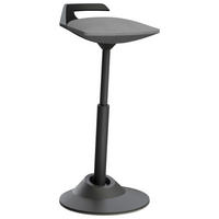 BÜROHOCKER   Grau, Schwarz  - Schwarz/Grau, Basics, Textil/Metall (38/51-84/38cm) - Aeris