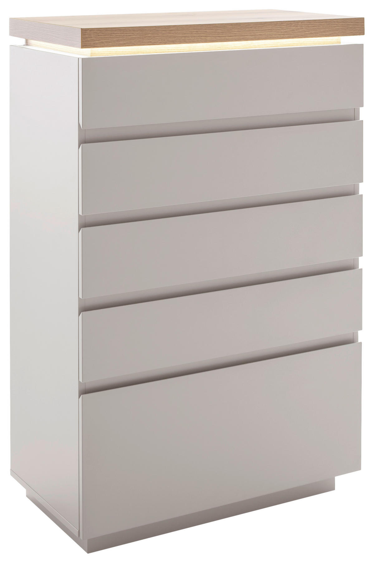 KOMMODE , 75/116/40 cm, 5 Schublade(n)  - Kaschmir/Eichefarben, Design, Holzwerkstoff (75/116/40cm) - Livetastic
