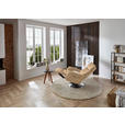 RELAXSESSEL in Leder Hellbraun  - Hellbraun/Edelstahlfarben, Design, Leder/Metall (78/112/85cm) - Cantus