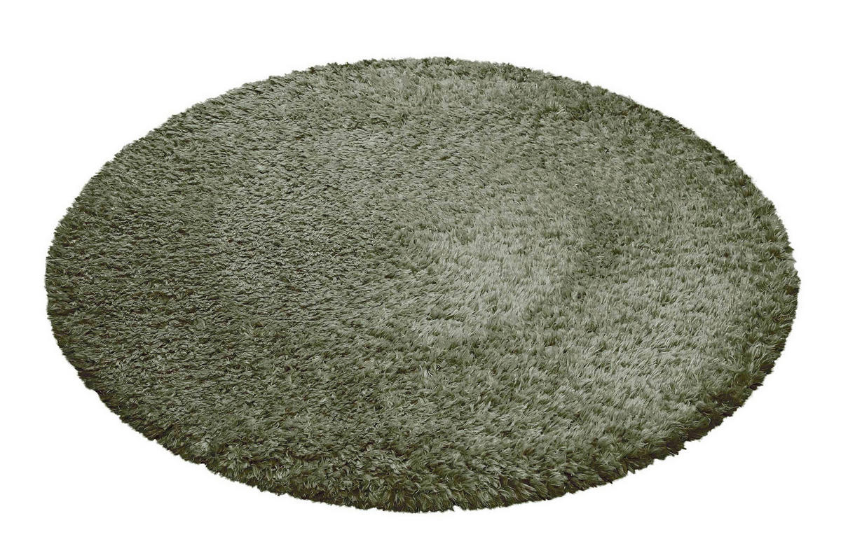 HOCHFLORTEPPICH 80 cm Matteo Waldgrün rund  - Waldgrün, KONVENTIONELL, Textil (80cm) - WECON HOME