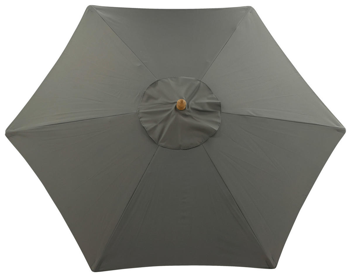 SONNENSCHIRM 250 cm  - Grau, KONVENTIONELL (250/232cm) - Gardenson