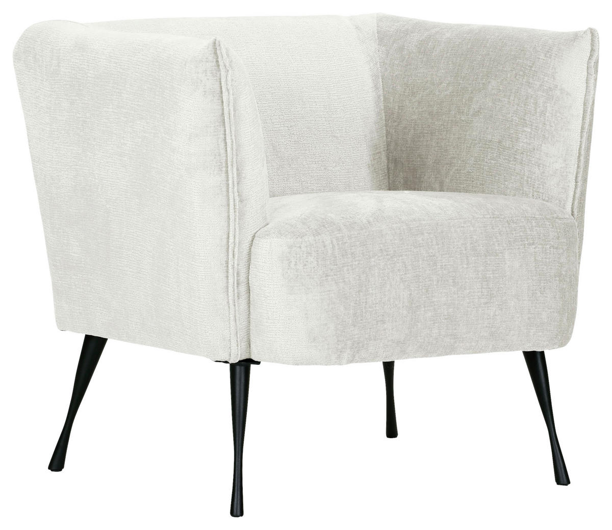 FÅTÖLJ i textil beige  - beige/svart, Design, metall/textil (76/73/76cm) - MID.YOU