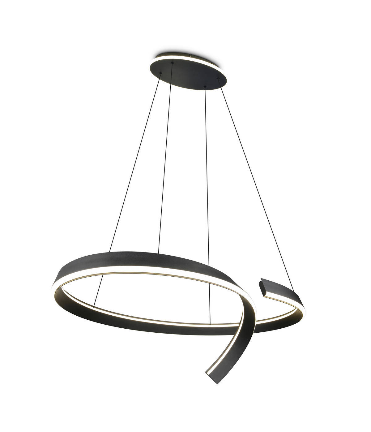 LED-HÄNGELEUCHTE CIRONDA 110/200/68 cm  - Schwarz, Design, Metall (110/200/68cm) - Cinque