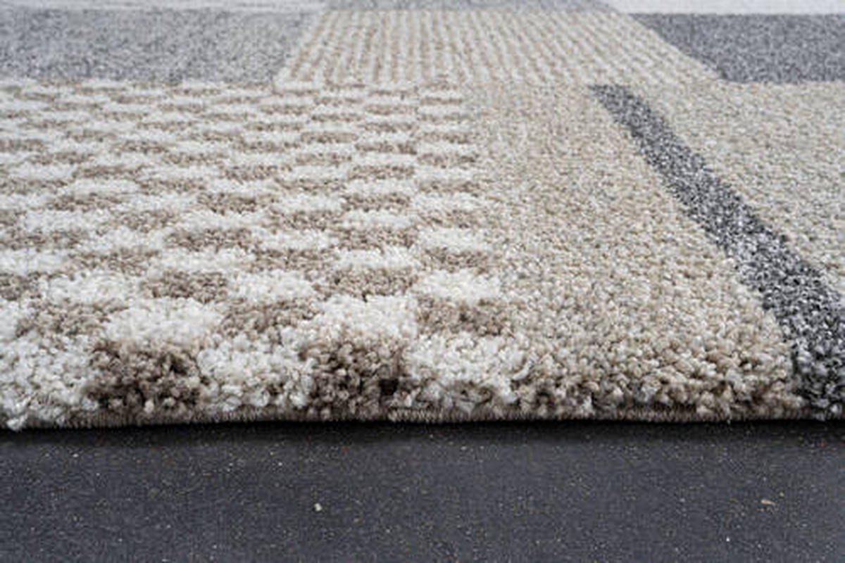 WEBTEPPICH 80/150 cm Mehari Creme, Grau, Dunkelgrau  - Dunkelgrau/Creme, KONVENTIONELL, Kunststoff/Textil (80/150cm) - Novel