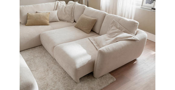 ECKSOFA  in Chenille Naturfarben  224/307 cm  - Schwarz/Naturfarben, KONVENTIONELL, Kunststoff/Textil (224/307cm) - Hom`in