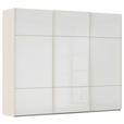 SCHWEBETÜRENSCHRANK  in Weiß, Champagner  - Champagner/Weiß, KONVENTIONELL, Glas/Holzwerkstoff (242/223/68cm) - Novel