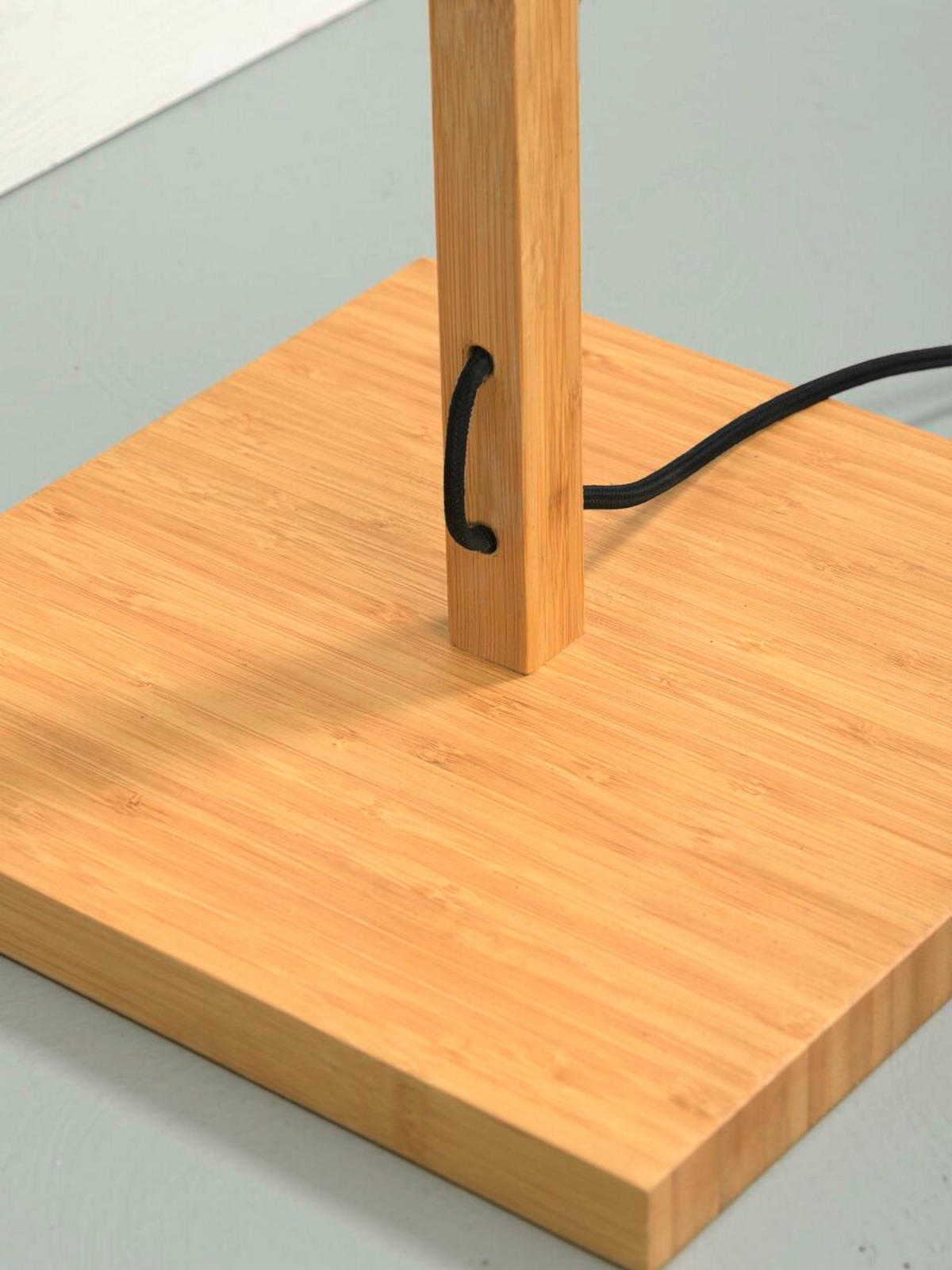 STEHLEUCHTE 40/160 cm    - Schwarz/Naturfarben, Trend, Holz (40/160cm) - Good & Mojo