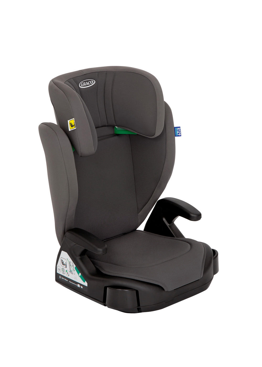KINDERAUTOSITZ Junior Maxi R129  - Dunkelgrau, Basics, Kunststoff/Textil (39/46,3/64,5-85,5cm) - Graco