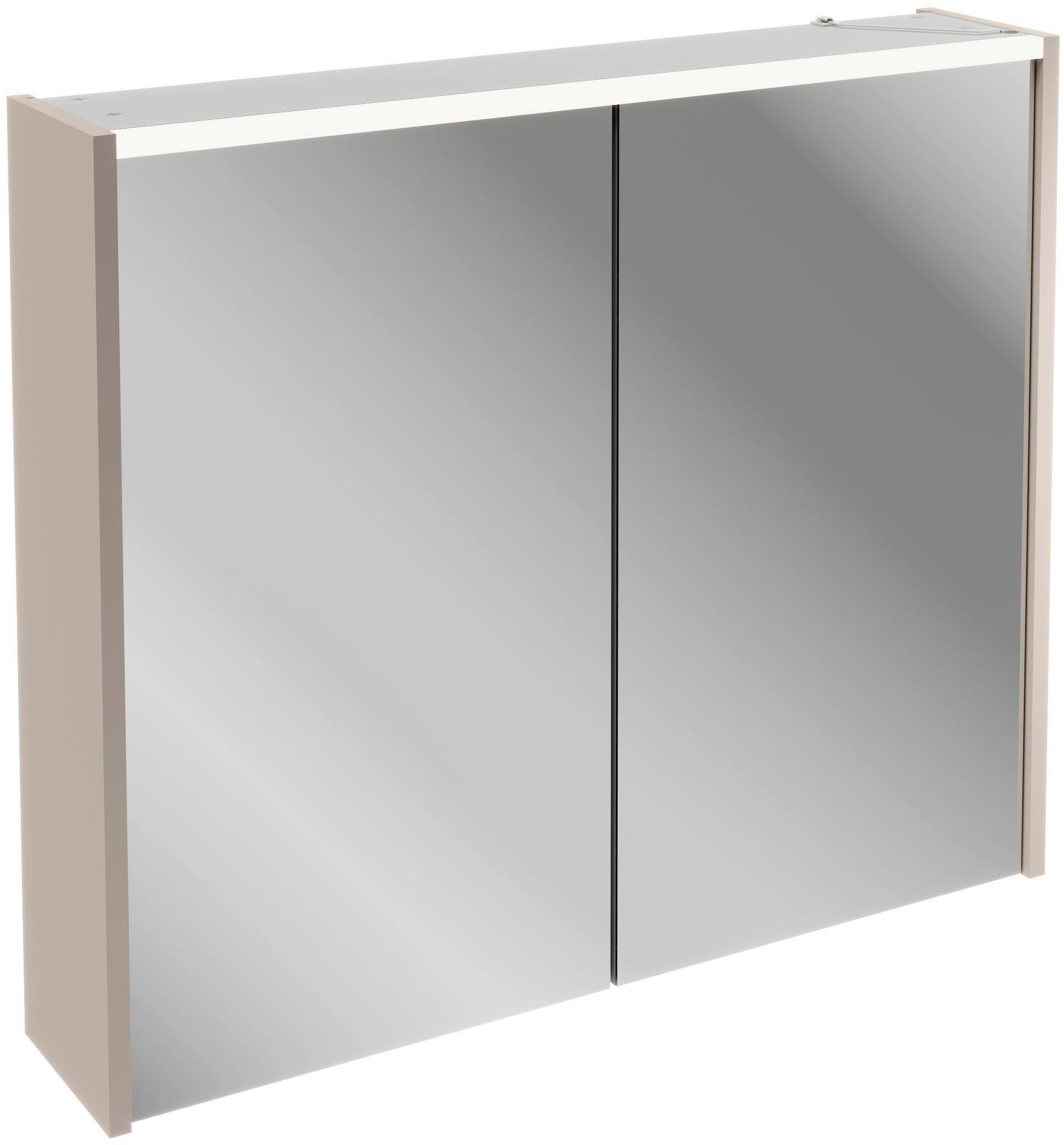 SPIEGELSCHRANK 80/68,3/16 cm  - Kaschmir/Silberfarben, MODERN, Glas/Holzwerkstoff (80/68,3/16cm) - Voleo