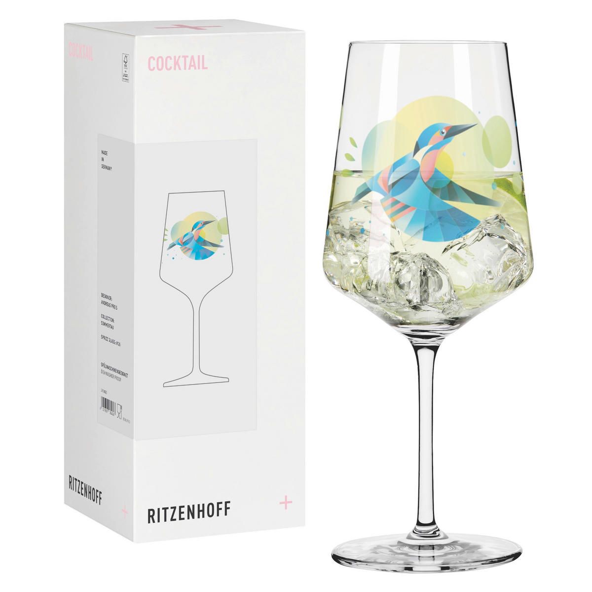 SPRITZERGLAS 544 ml  - Blau/Transparent, Design, Glas (9,3/22,5cm) - Ritzenhoff
