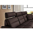 ECKSOFA in Echtleder Dunkelbraun  300/157 cm  - Dunkelbraun/Schwarz, Design, Leder/Metall (300/157cm) - Dieter Knoll