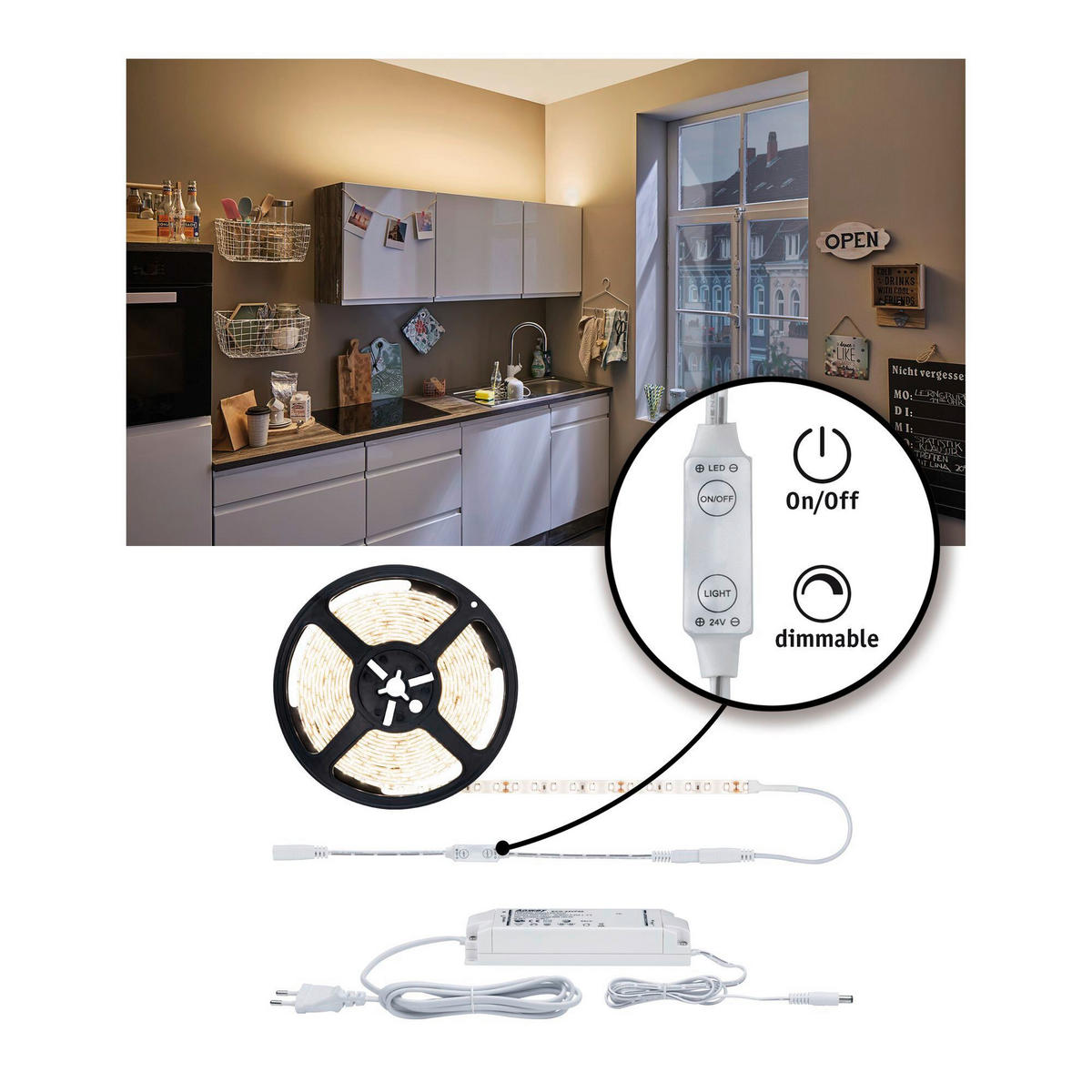 LED-STRIP 500 cm  78957  - Weiß, Basics, Kunststoff (500cm)