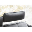 2-SITZER-SOFA  in Echtleder Schwarz   - Schwarz, Design, Leder/Metall (191/98/101cm) - Novel