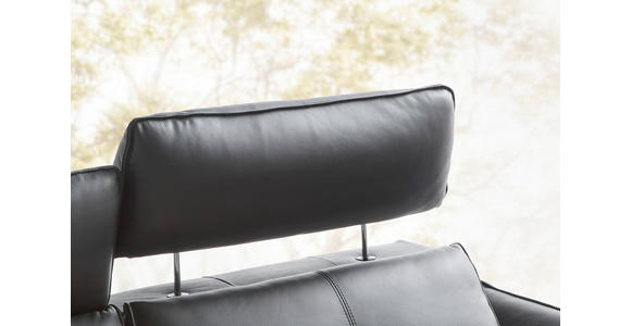 2-SITZER-SOFA  in Echtleder Schwarz   - Schwarz, Design, Leder/Metall (191/98/101cm) - Novel