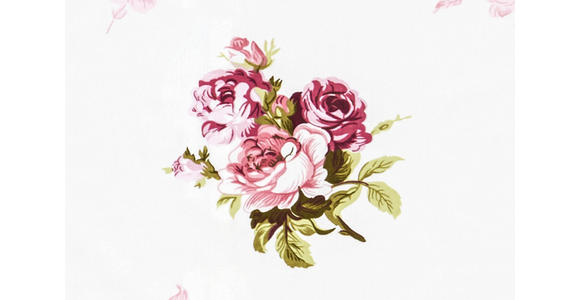 Bettwäsche Rosmarie 140/200cm Rosendessin - Rosa/Weiß, ROMANTIK / LANDHAUS, Textil - James Wood