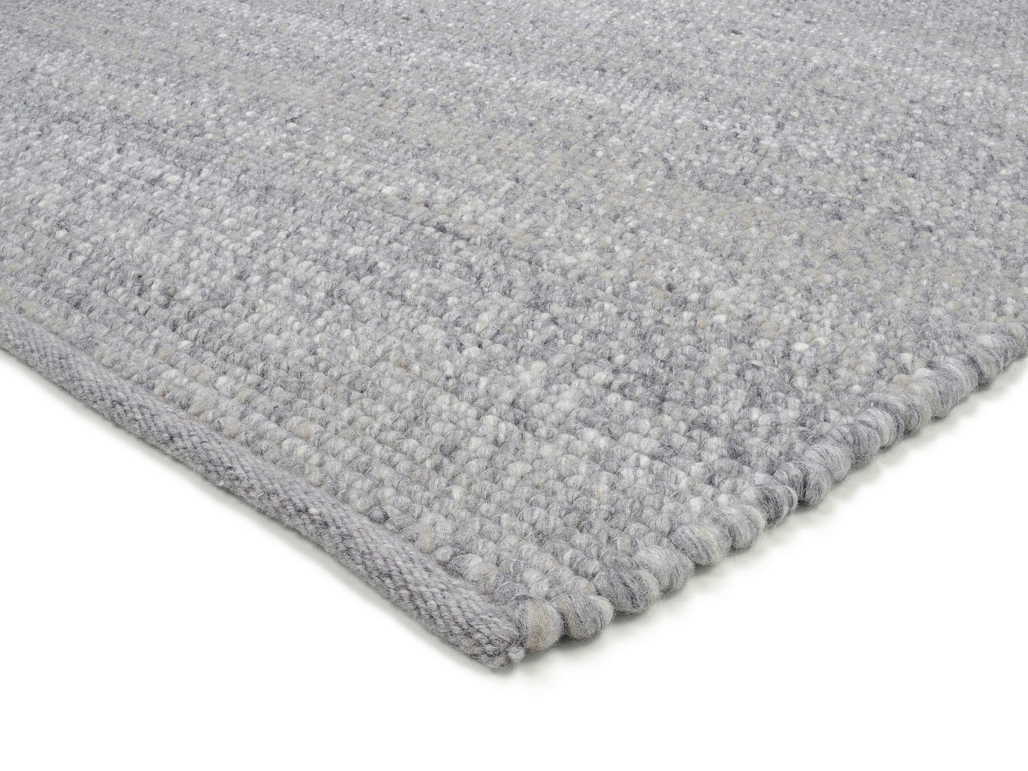 Thumbnail - Linea Natura Handwebteppich Helsinki, Grau, Textil, meliert, rechteckig, 300x400 cm, für Fußbodenheizung geeignet, Teppi...
