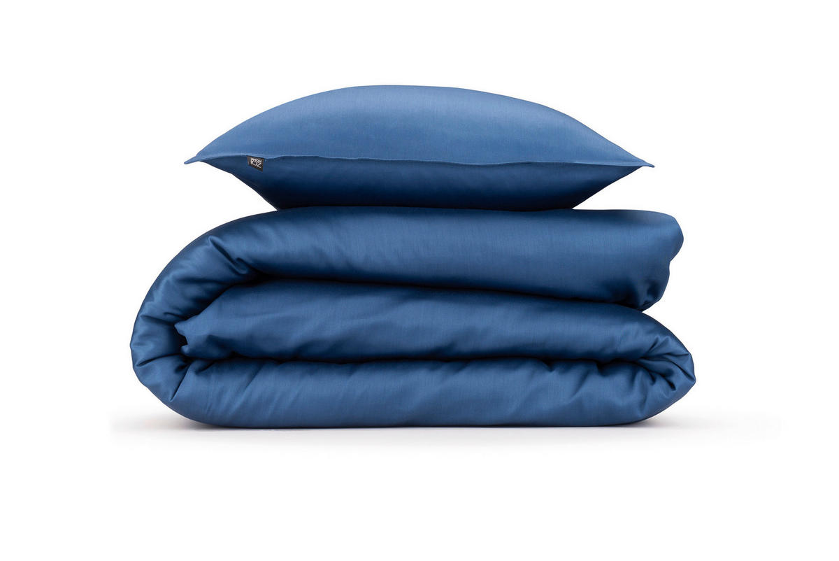 BETTWÄSCHE 2-teilig Satinado Makosatin 155/220 cm  - Azurblau, Basics, Textil (155/220cm)