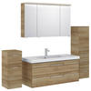 BADEZIMMER 5-teilig  in 183 cm  - Chromfarben/Eichefarben, KONVENTIONELL, Glas/Holzwerkstoff (183cm) - Pelipal