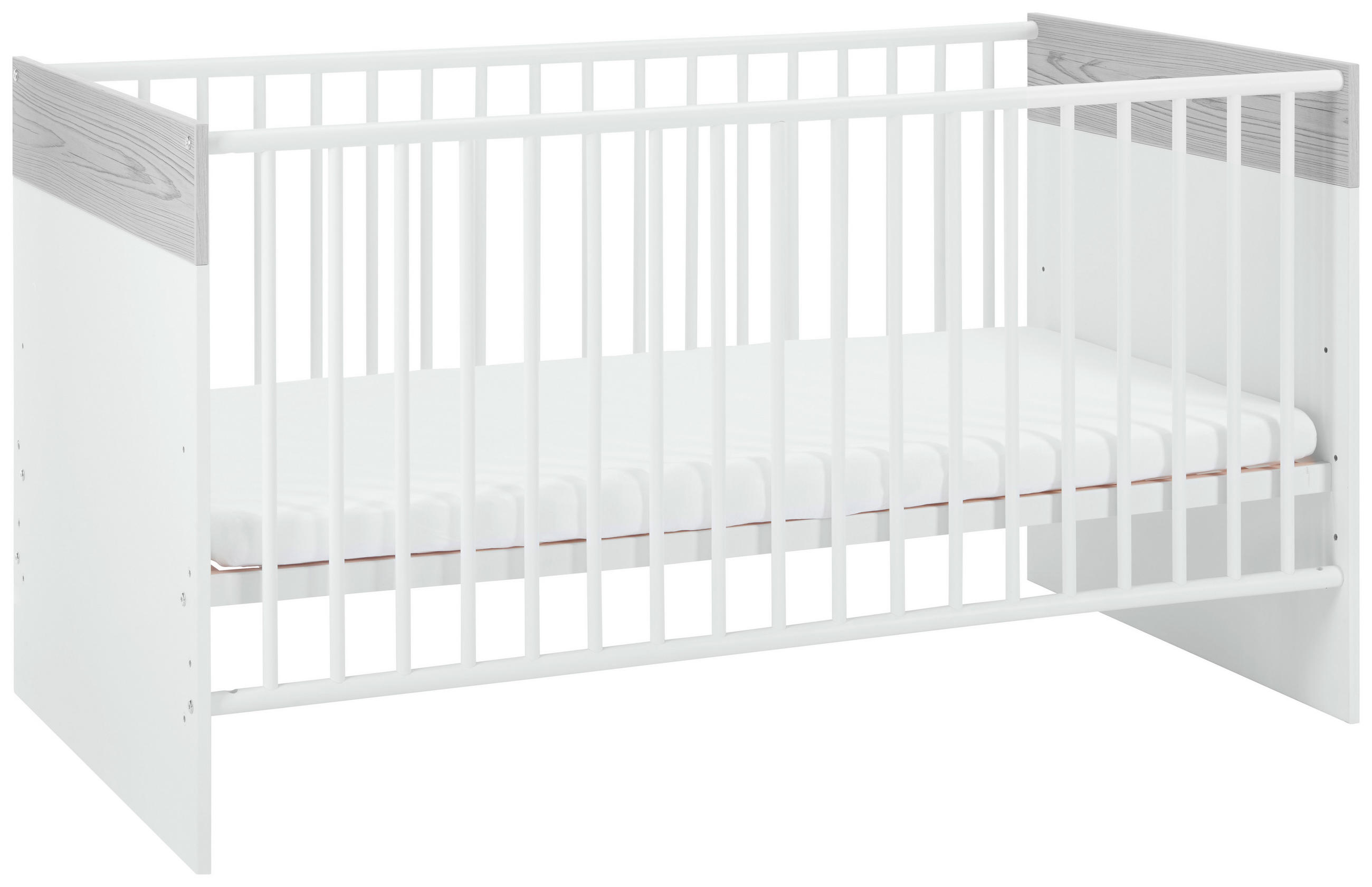 DĚTSKÁ POSTÝLKA 140 cmx70 cm - bílá/barvy pinie, Basics, dřevo/kompozitní dřevo (143/77/80cm) - My Baby Lou