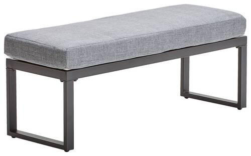 GARTENBANK 110/37/34 cm  Stahl  - Dunkelgrau/Grau, MODERN, Textil/Metall (110/37/34cm) - Ambia Garden