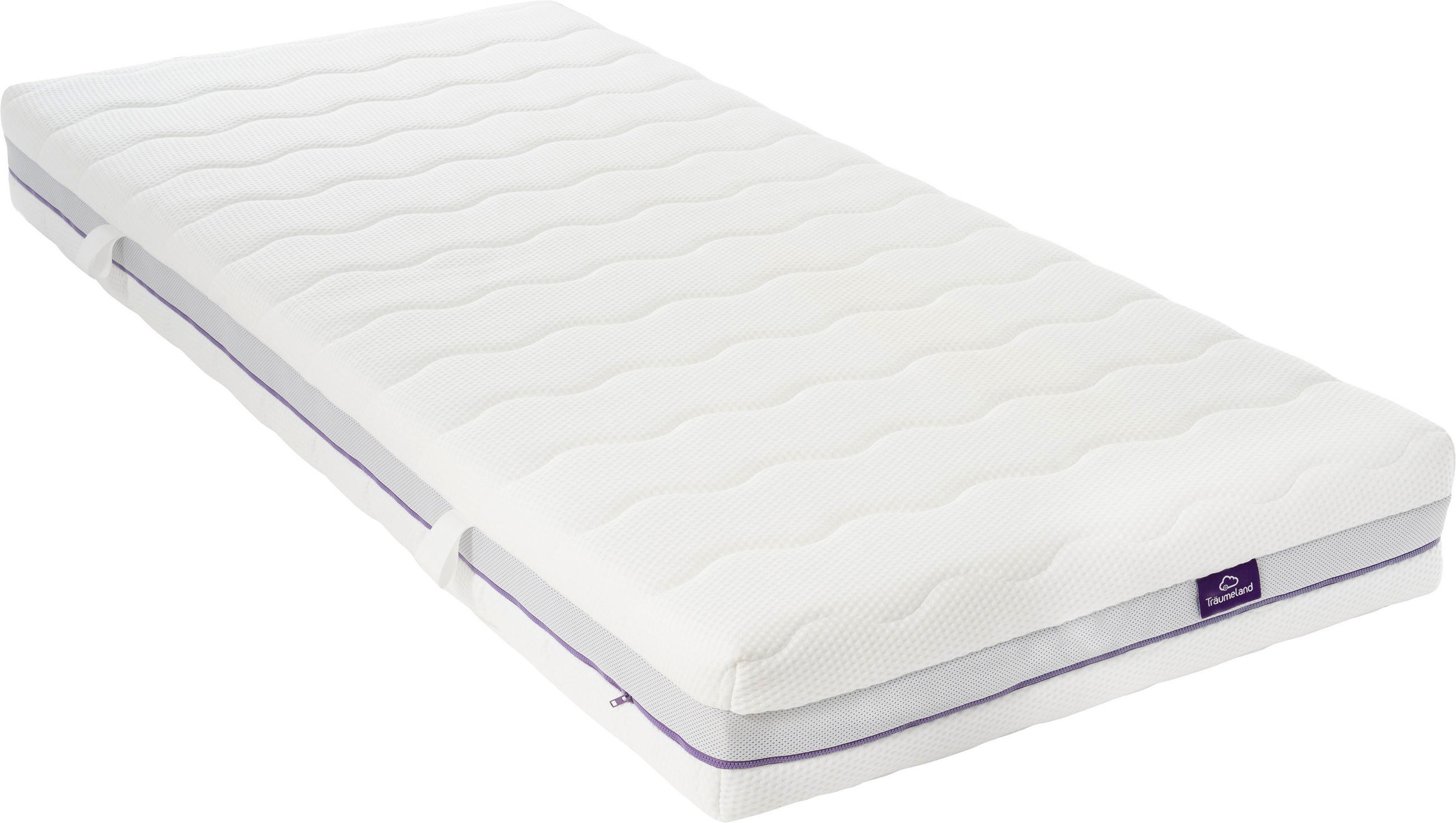 KALTSCHAUMMATRATZE Alpenruhe 90/200 cm Höhe ca. 19 cm  - Grauweiß, KONVENTIONELL, Textil (90/200cm) - Träumeland