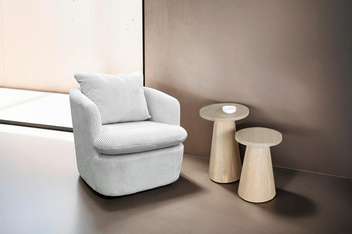 BEISTELLTISCHSET in Holz  - Weiß, Design, Holz (30/40/40/60/50cm) - MID.YOU