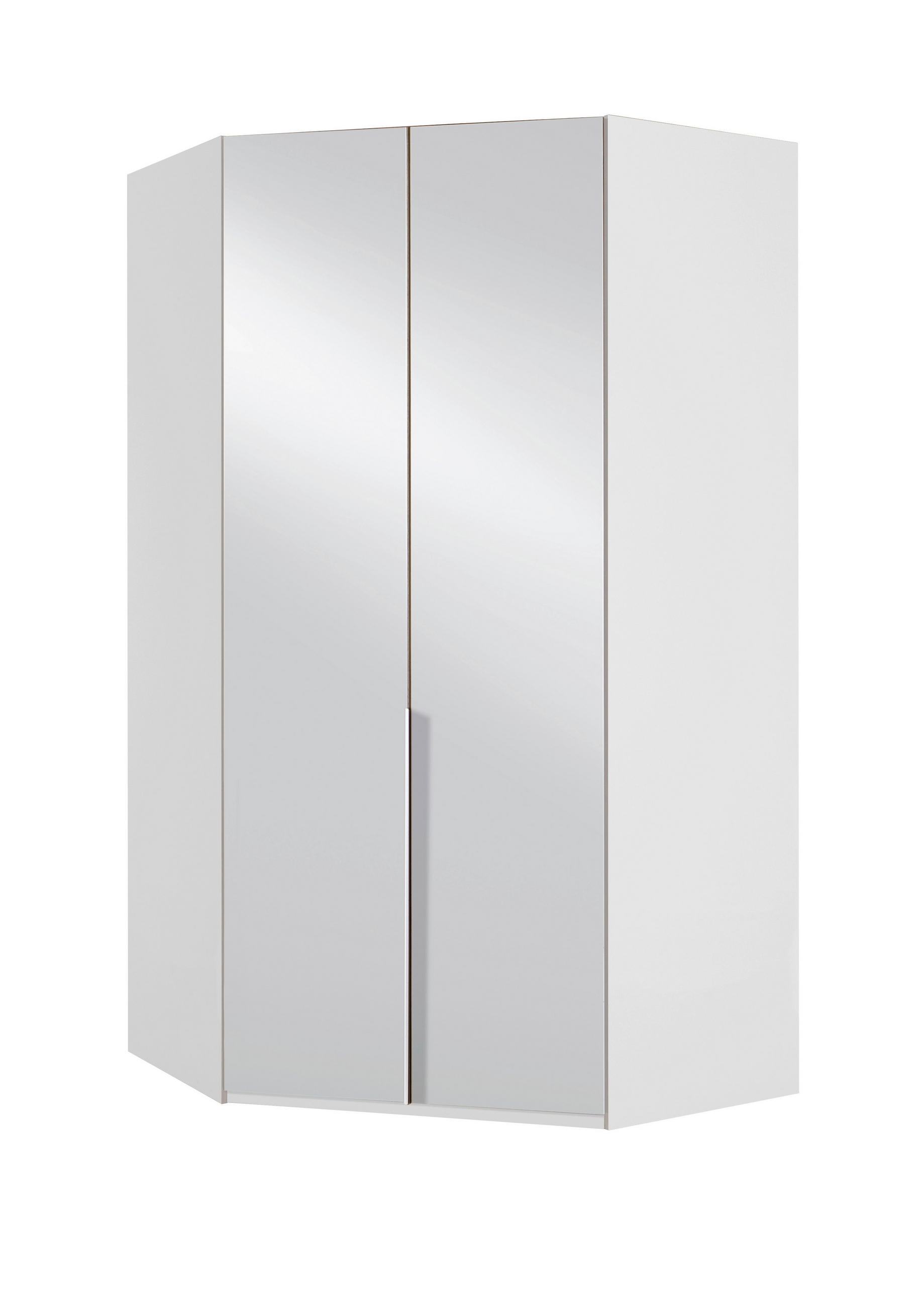 KOTNA OMARA, bela  - bela/barve aluminija, Design, kovina/leseni material (120/236/120cm) - Novel