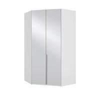 UGAONI ORMAR bela  120/236/120 cm  - boja aluminijuma/bela, Dizajnerski, metal/pločasti materijal (120/236/120cm) - Novel