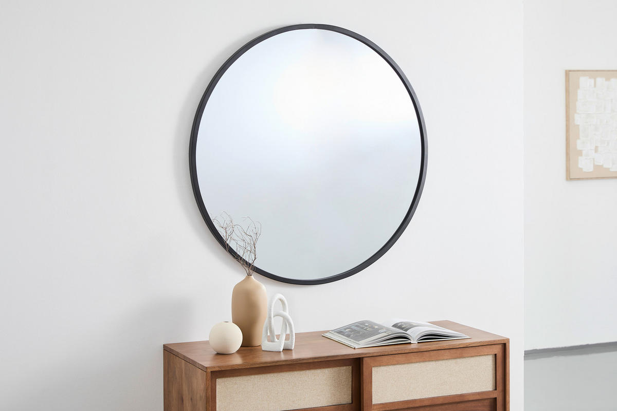 WANDSPIEGEL 100/100/1,5 cm  - Schwarz, Design, Glas/Holzwerkstoff (100/100/1,5cm) - MID.YOU