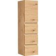 MIDISCHRANK 35/125/37 cm  - Eichefarben, Design, Holz/Holzwerkstoff (35/125/37cm) - Novel