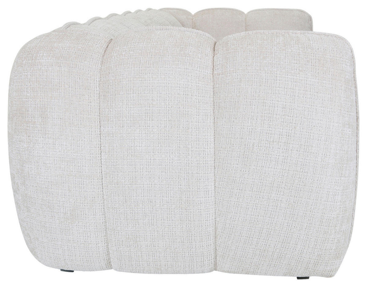 BIGSOFA in Chenille Creme  - Creme/Schwarz, Konventionell, Kunststoff/Textil (217/74/100cm) - Carryhome