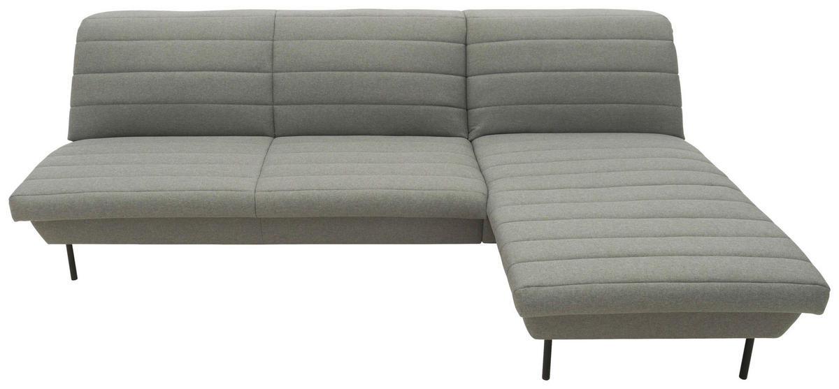 ECKSOFA in Webstoff Graubraun  274/168 cm  - Graubraun/Schwarz, Design, Textil/Metall (274/168cm) - LOOKS by W.Joop