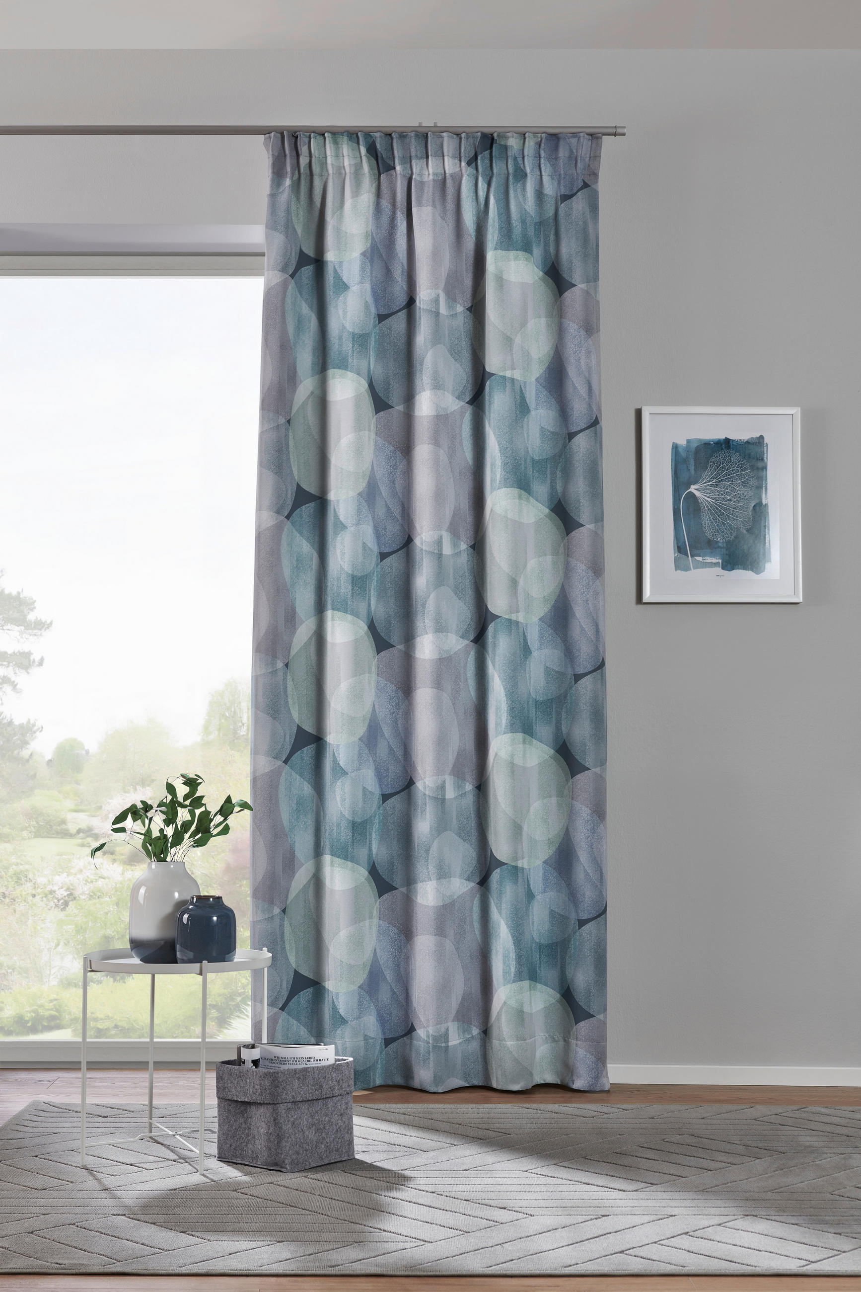 DEKOSTOFF per lfm Verdunkelung  - Blau, Basics, Textil (145cm) - Esposa