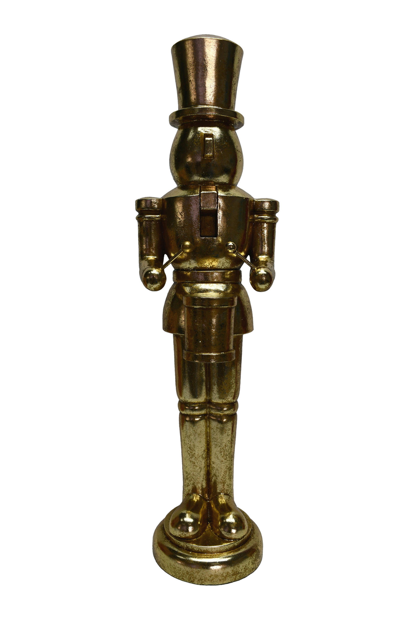 NUSSKNACKERFIGUR  - Goldfarben, LIFESTYLE, Kunststoff/Metall (17/61,7/16cm) - X-Mas