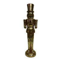 NUSSKNACKERFIGUR  - Goldfarben, LIFESTYLE, Kunststoff/Metall (17/61,7/16cm) - X-Mas