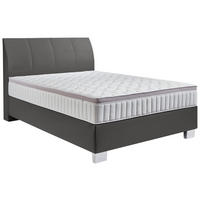 BOXSPRINGBETT 140/200 cm  in Anthrazit  - Chromfarben/Anthrazit, Konventionell, Kunststoff/Textil (140/200cm) - Hom`in