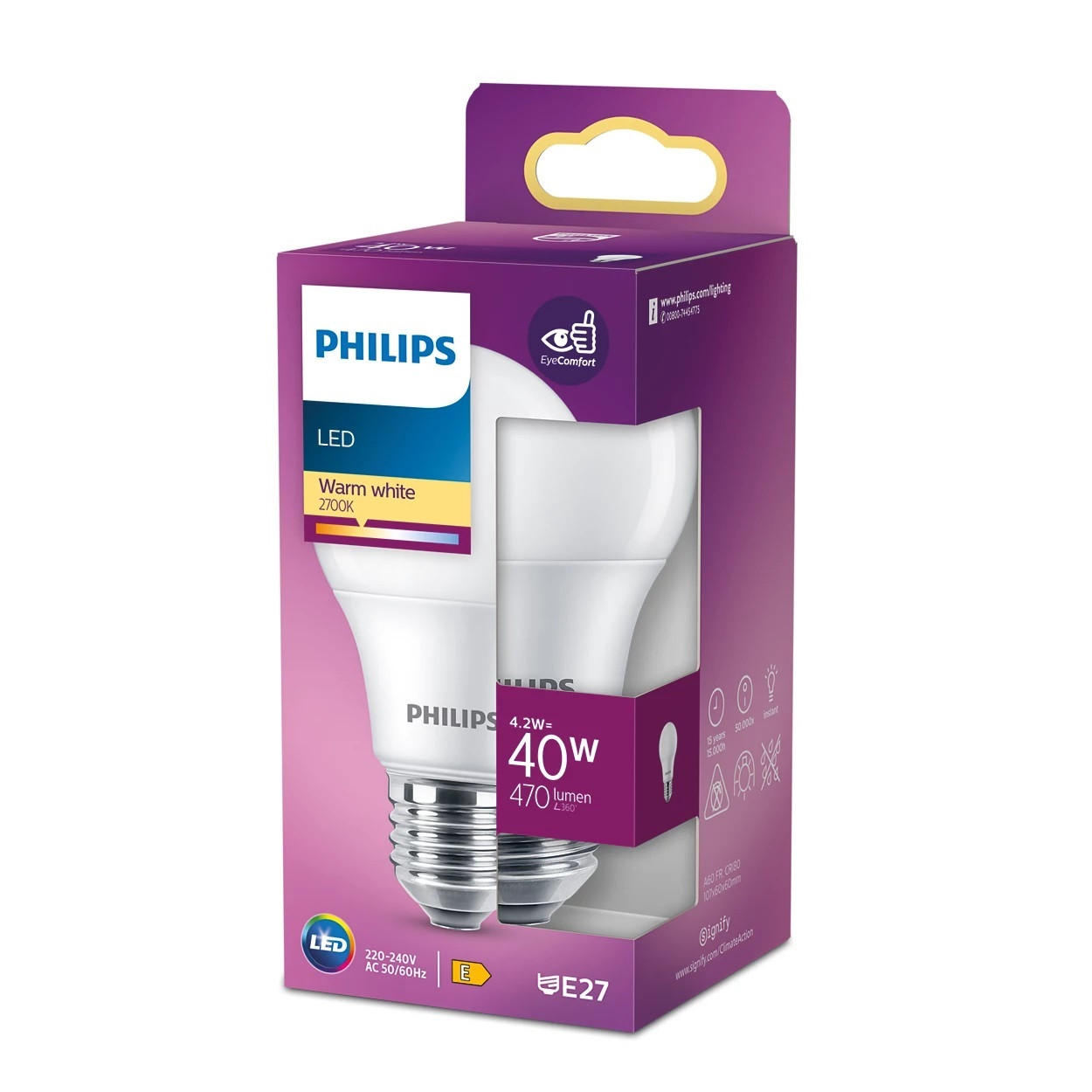 LED ŽARULJA  - bijela, Basics, plastika (6/11cm) - Philips
