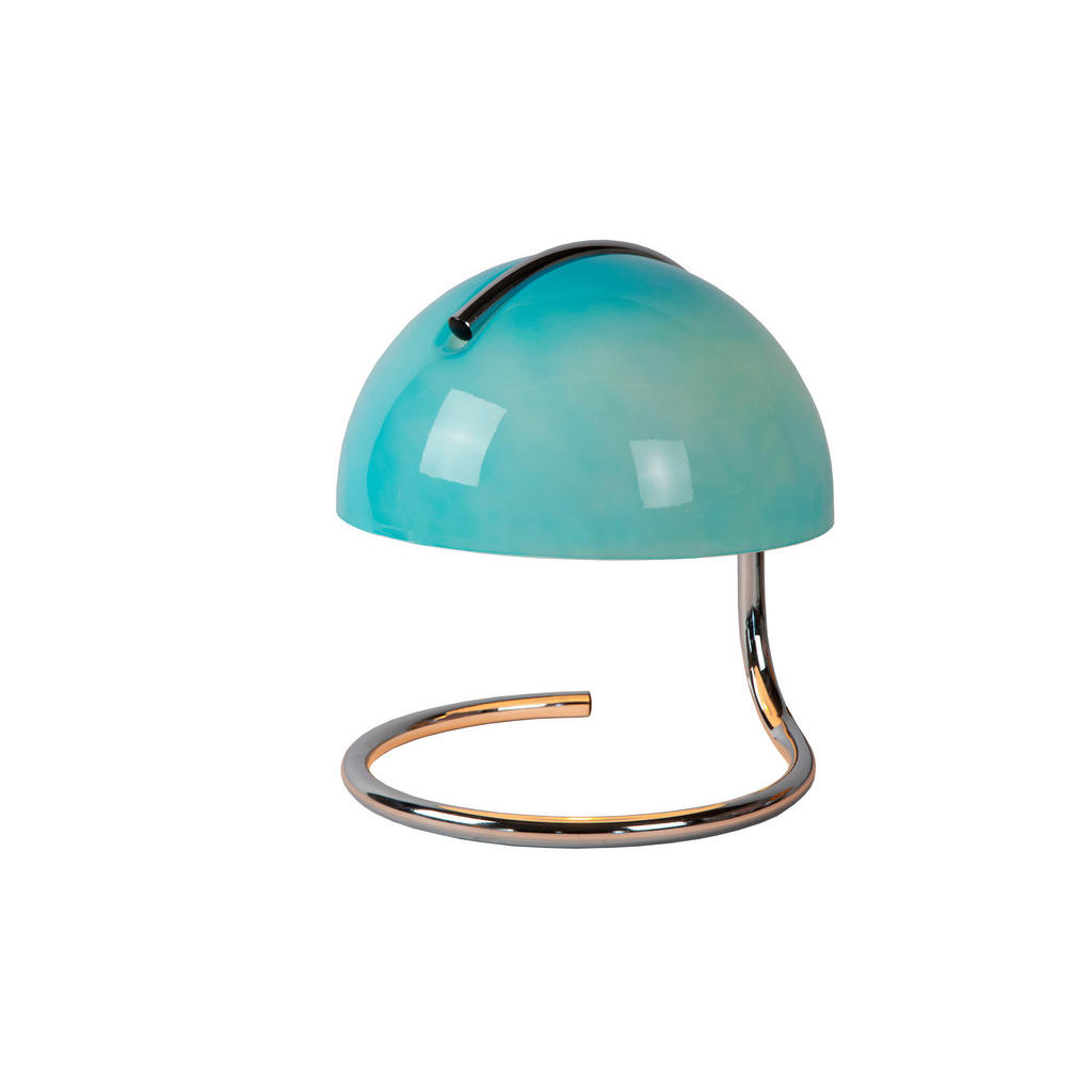 Thumbnail - Lucide Tischleuchte Cato, Blau, Glas, 23.5x25x23.5 cm, RoHS, Reach, Schnurschalter, Lampen & Leuchten, Innenbeleuchtung,...