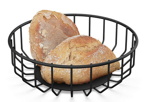 BROTKORB - Schwarz, KONVENTIONELL, Metall (23,5/7,6/23,5cm) - Zack