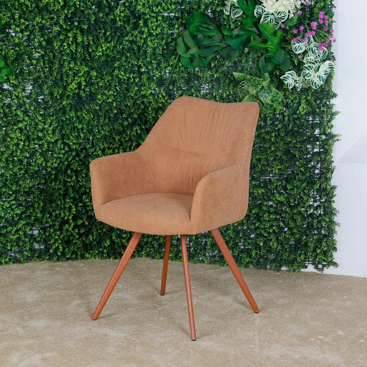 NASLANJAČ, kovina, tekstil oranžna  - oranžna, Design, kovina/tekstil (58/86/62,5cm) - Carryhome