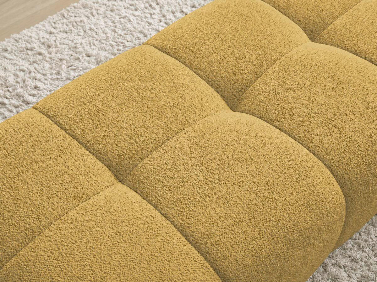 HOCKER EVEREST Flachgewebe Gelb  - Gelb/Schwarz, MODERN, Kunststoff/Textil (166/100/40cm)