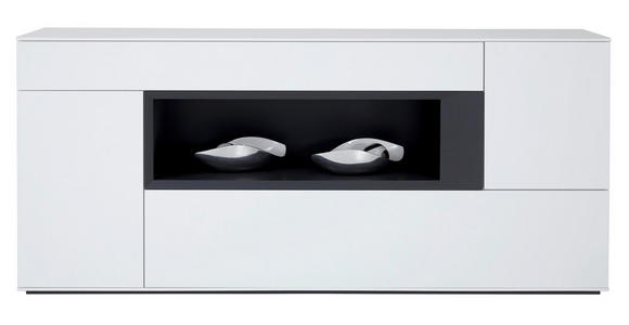 SIDEBOARD 210/93/47 cm - Anthrazit/Weiß, Design, Holz/Holzwerkstoff (210/93/47cm) - Dieter Knoll