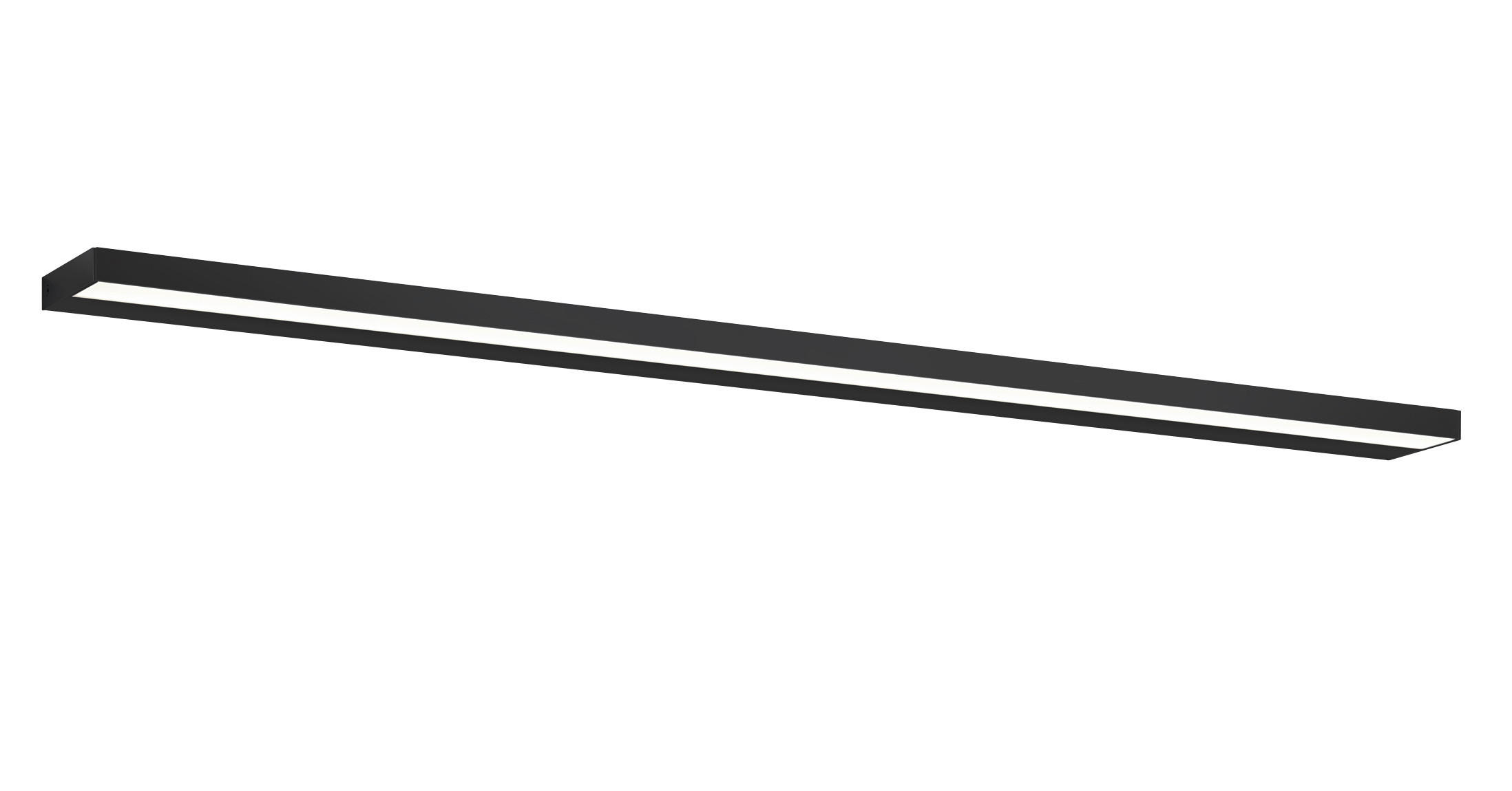 LED-WANDLEUCHTE 120/10,5/2,5 cm   - Schwarz, Design, Kunststoff/Metall (120/10,5/2,5cm) - Helestra