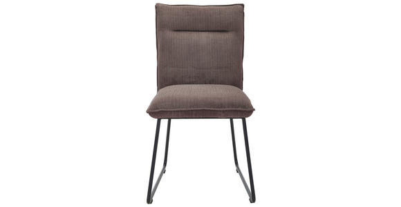 STUHL - Taupe/Schwarz, Design, Textil/Metall (47/87/62cm) - Johann Jakob