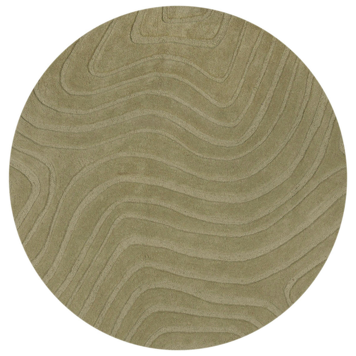 WOLLTEPPICH 160/160 cm Grün  - Grün, MODERN, Textil (160/160cm) - Xora