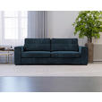 SCHLAFSOFA in Flachgewebe Dunkelblau  - Schwarz/Dunkelblau, KONVENTIONELL, Kunststoff/Textil (236/78/114cm) - Carryhome