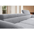 ECKSOFA  in Cord Dunkelgrau  277/174 cm  - Dunkelgrau/Schwarz, KONVENTIONELL, Textil/Metall (277/174cm) - Carryhome