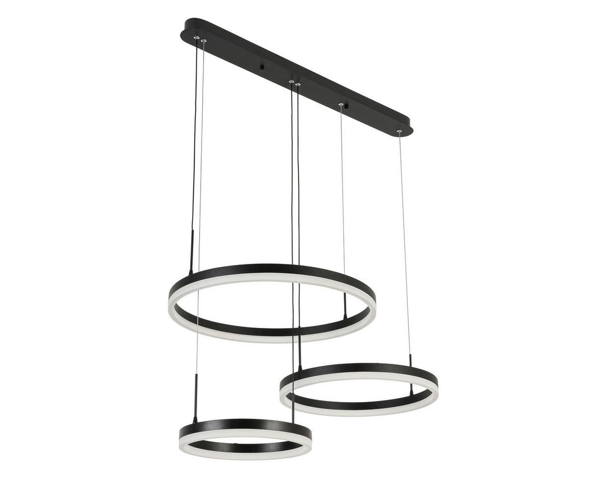 ZÁVESNÉ LED SVIETIDLO, 78/50/120 cm  - čierna, Trend, kov/plast (78/50/120cm) - Novel