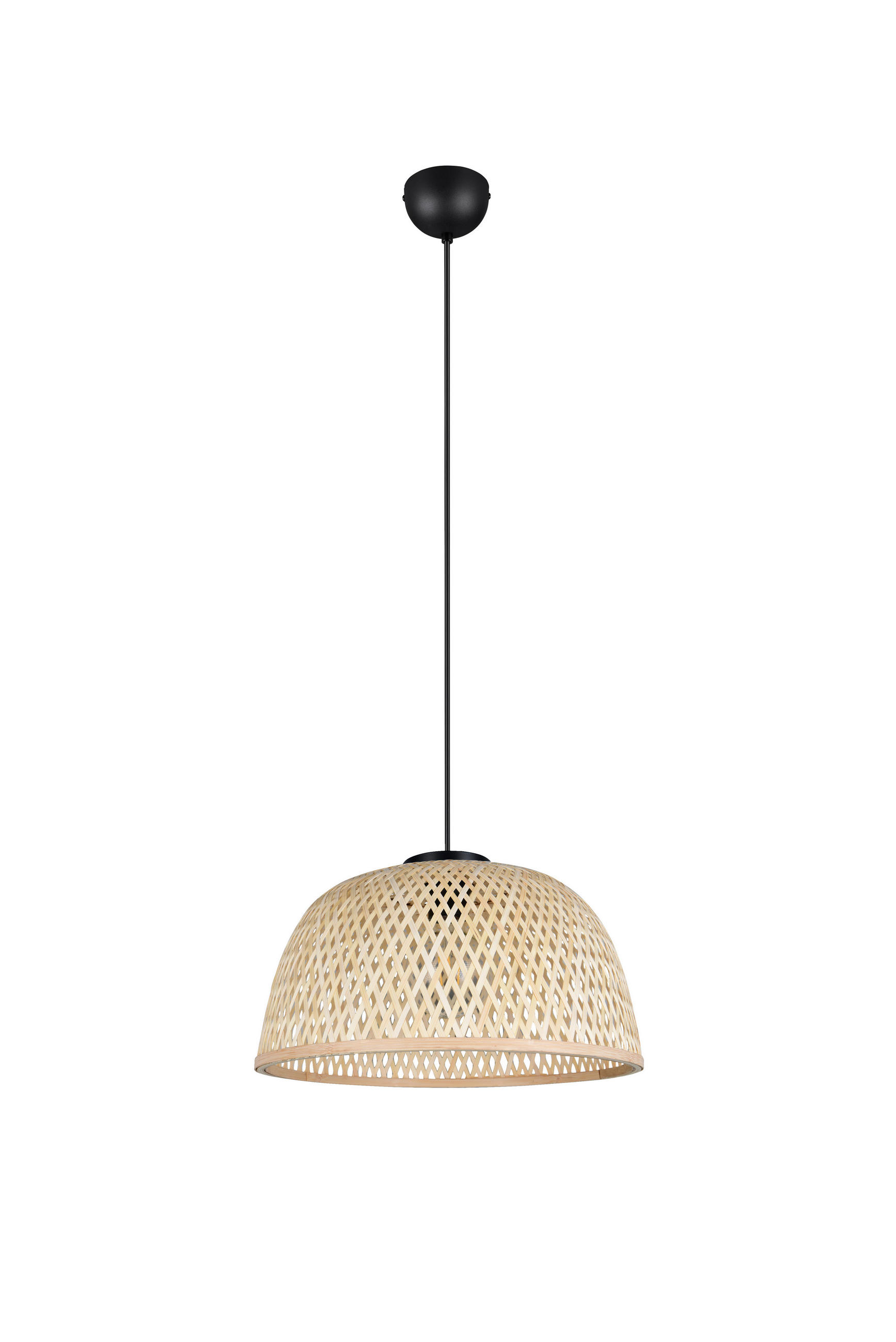 HÄNGELEUCHTE 40/150 cm    - Schwarz/Naturfarben, Natur, Naturmaterialien/Metall (40/150cm)