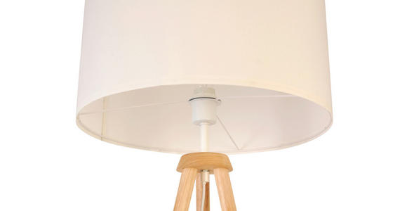 STEHLEUCHTE 45/153 cm - Nussbaumfarben/Weiß, Trend, Holz/Kunststoff (45/153cm) - Novel